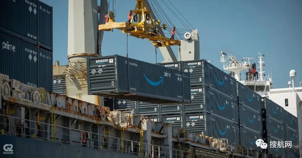 亚马逊租用散货船运输几百个集装箱货物 船舶已到港卸货 搜航网