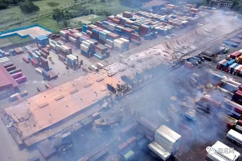 突发!堆场爆炸起火,1300多个货柜损毁!涉多家船东和货代!49人死亡300多人受伤