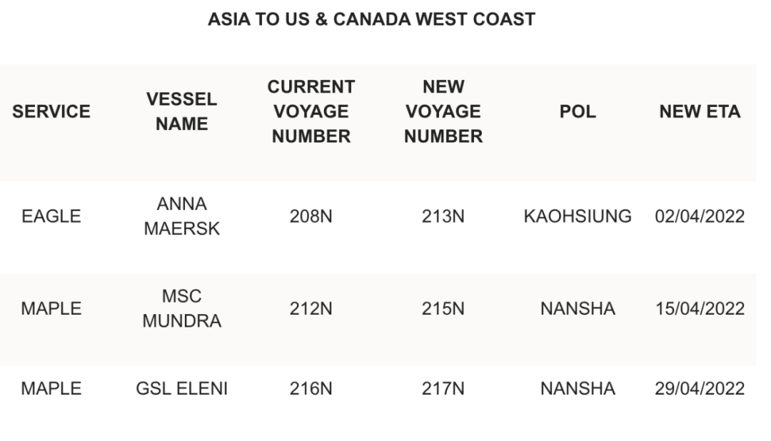 MSC调整亚洲至北美航线